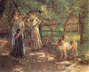 Fritz von Uhde In the Garden oil painting